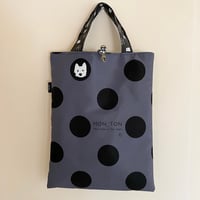 MON_TONオリジナル ベーシック トートBagドットDeepGray-102