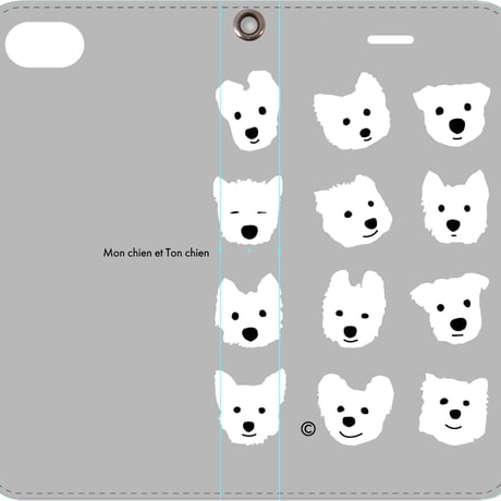ベルト無し えへへうふふ 手帳型iPhone/androidはカメラ穴無し