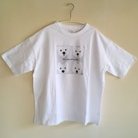ゆったりシルエットTシャツ-白ワンコベーシック