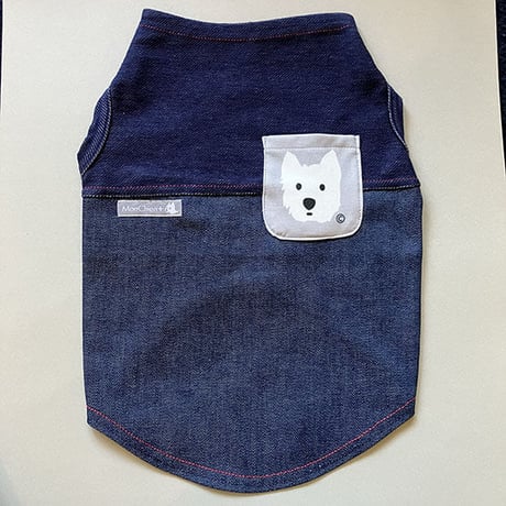 MonChien+オリジナルワンコ服  シンプルデニム