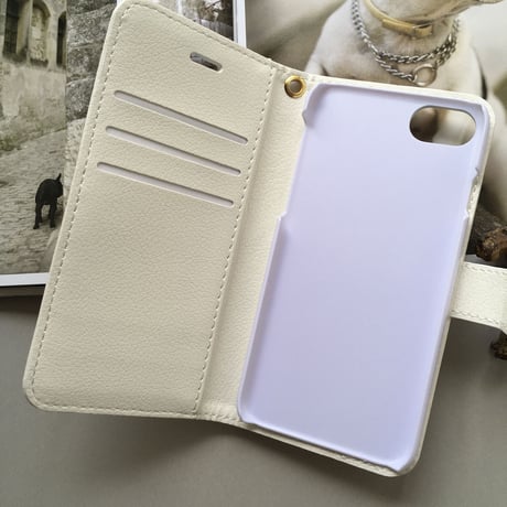 組み合わせ自由ワンコ2人組み手帳型スマホケース