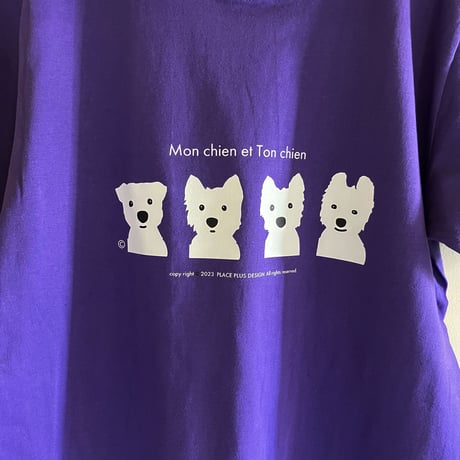 8周年SALE 4人の白ワンコTシャツ　Red合わせて52colors(完売の色もあります）