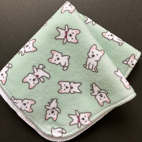 ハンカチタオルパステル4色 ミルゥちゃん
