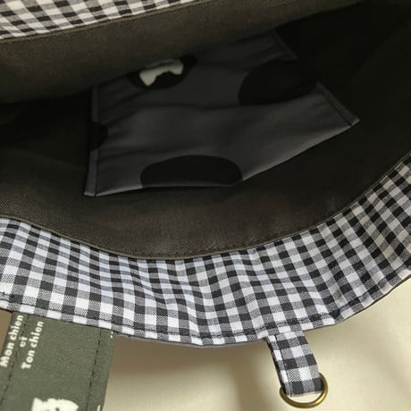 MON_TONオリジナル ベーシック トートBagドットDeepGray-102