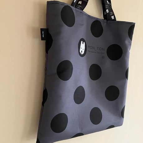 MON_TONオリジナル ベーシック トートBagドットDeepGray-102