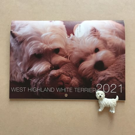 保存版 2021年mini壁掛け　ウェスティ  カレンダー