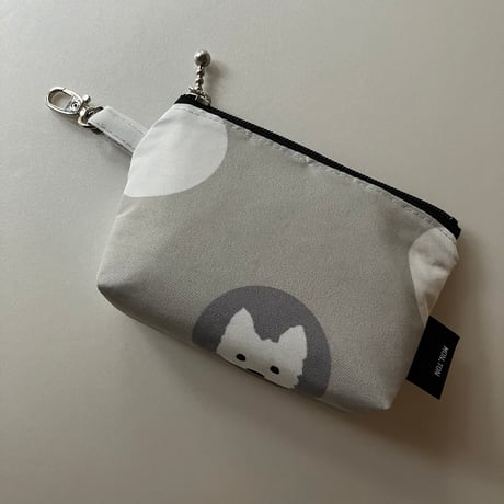 Petitファスナーポーチ シックドットGray