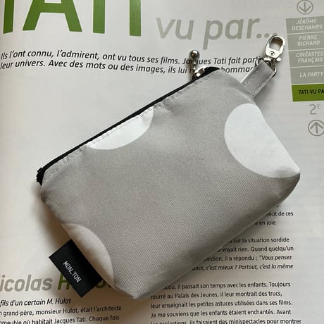 Petitファスナーポーチ シックドットGray