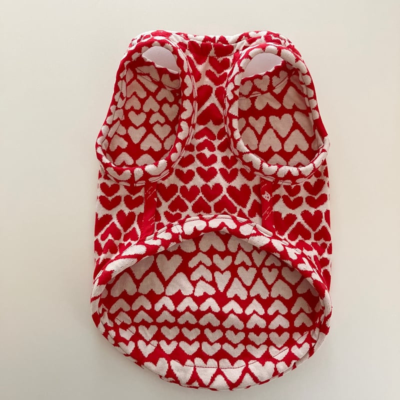 犬服 アメリカン デニムワンピース ハートみほん MON_TON ワンコ服