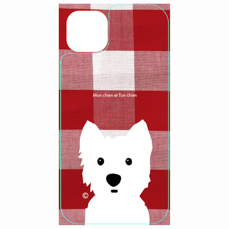 強化ガラス ギンガムチェック・スマホケース for iPhone
