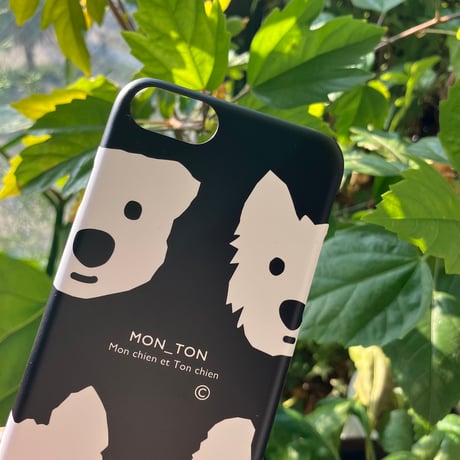 MON_TON スタンダードdesignBlackスマホケースfor iPhone