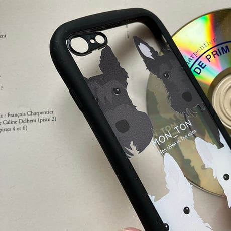 スコティッシュテリア-cleaグリップケース-カメラレンズカバー付き/ iPhone用