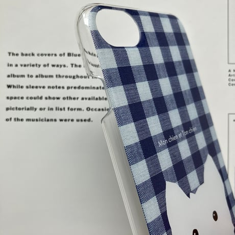 ギンガムチェック白わんこClear スマホケースfor iPhone&Android