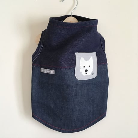 MonChien+オリジナルワンコ服  シンプルデニム