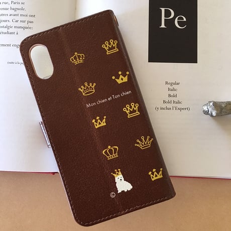 プリンセスプリンス 手帳型スマホケース Brown