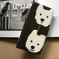 白ワンコ Black/ヌメ革風・アンドロイドも対応