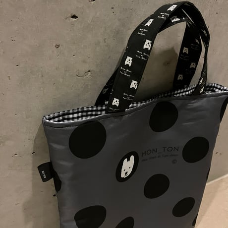 MON_TONオリジナル ベーシック トートBagドットDeepGray