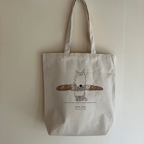 白ワンコà Paris ナチュラルトート