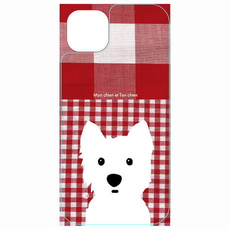 強化ガラス ギンガムチェック・スマホケース for iPhone