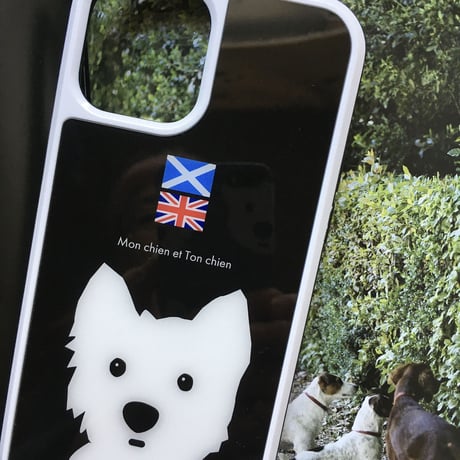 1白ワンFlag/強化ガラス・スマホケース for iPhone