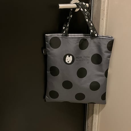 MON_TONオリジナル ベーシック トートBagドットDeepGray-102
