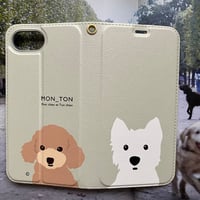 ベルト無し 組み合わせ自由フレンズ2人 手帳型 　for iPhone /android版はカメラ穴無し