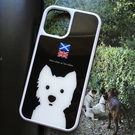 1白ワンFlag/強化ガラス・スマホケース for iPhone
