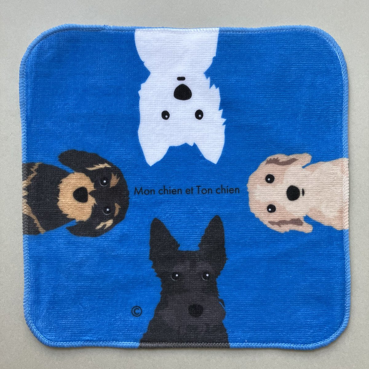 ご確認用　A216 ポケットわんこ柄　ハンカチ　ハンドメイド12/31 複数わんこ組み合わせ自由・ハンカチタオル | MON_TON /Mon chien et T