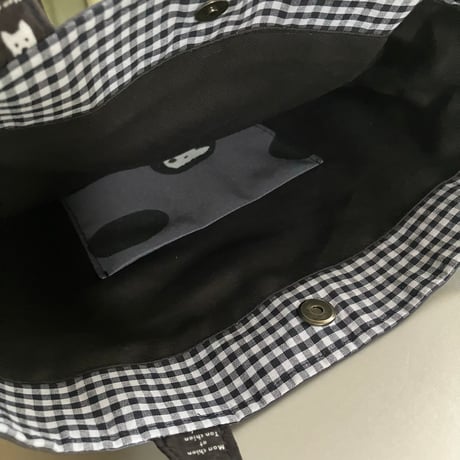 MON_TONオリジナル ベーシック トートBagドットDeepGray-102