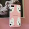 MON_TON白ワンコPink  -スマホケースfor iPhone 側面印刷