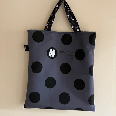 MON_TONオリジナル ベーシック トートBagドットDeepGray-102