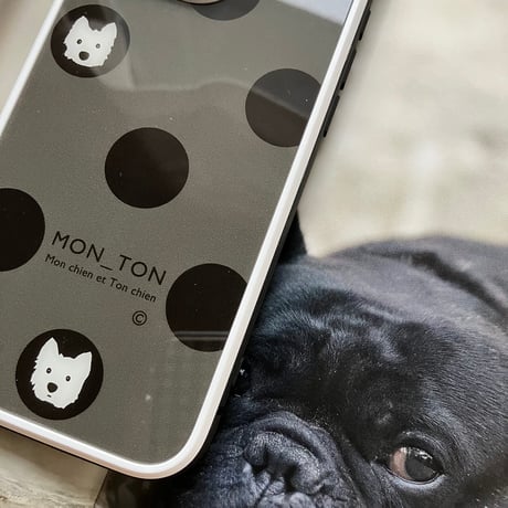 強化ガラス Bigドットシック  スマホケース for iPhone