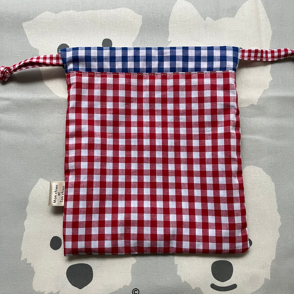 ギンガムチェックアレンジ オリジナル巾着袋-7 | MON_TON /Mon chien e