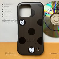 Bigドットシック白ワンコ グリップケース for iPhone