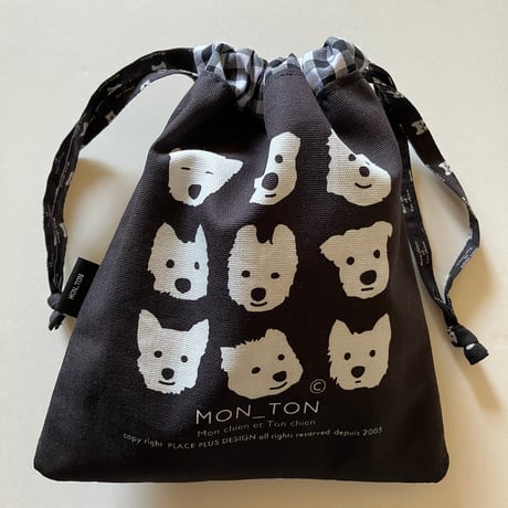 モントン「えへへうふふ」巾着袋-130