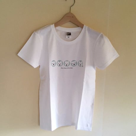 8周年SALE Ladies&ChildTシャツ ５人の白ワンコ PepperMint