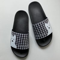 ギンガムチェック白ワンコ2人 ウォーターサンダル　予約商品