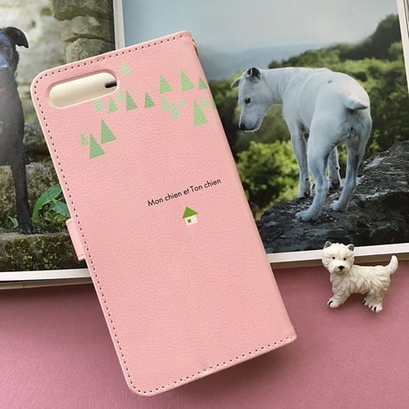 モンシアン 手帳型スマホケース  Pink