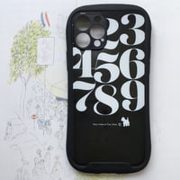 タイポグラフィ cleaグリップケース-カメラレンズカバー付き/  iPhone用