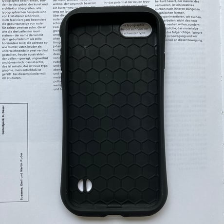 白ワンコ ギンガムチェック・グリップケース for iPhone
