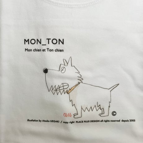 8周年SALE 白ワンコガウゥTシャツ　Men's&Ladies&Child