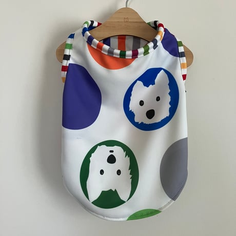 MON_TON ワンコ服 「カラフルドットHappy」