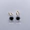 ◎予約◎Benjamin glass black flower hoop (pierce /earring)10月末頃お届け予定