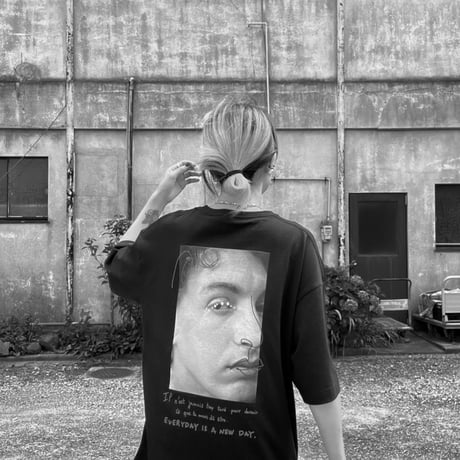期間限定受注◎big size◎ print tee “Message”