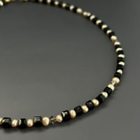 Black Swan  Pearl Cube Necklace