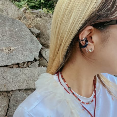 ◎予約◎Benjamin glass ear cuff Cero(black line) ※ 10月下旬頃届け予定