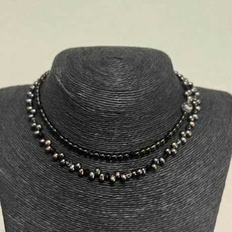G3【限定１点】『秘密の森』3way long necklace ＋　ear cuff