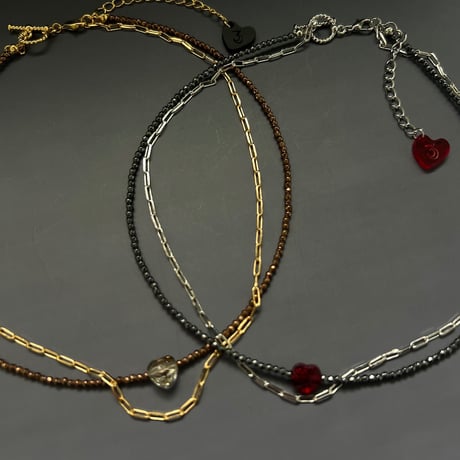 Hematite Chain Layered Choker