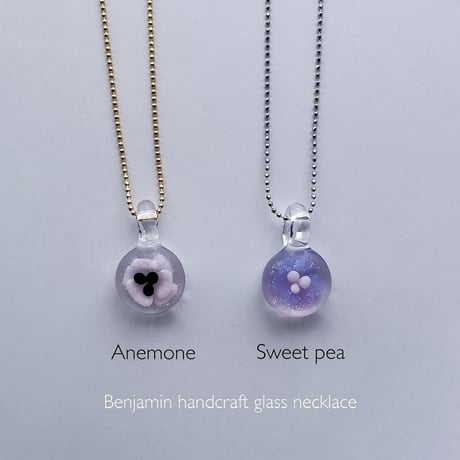 ◎予約◎Benjamin glass flower necklace 10月末頃お届け予定