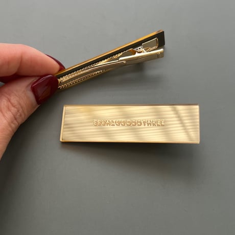 Slim hair clip mirror gold(1本)